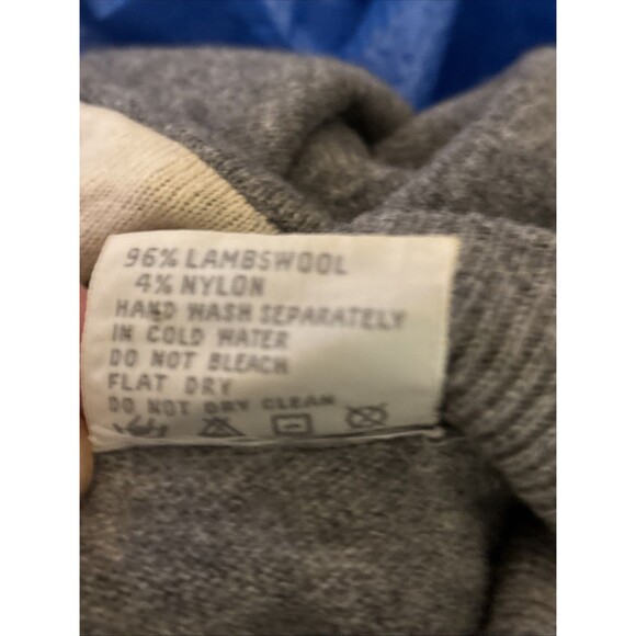 Vintage DD Sloane Women’s M Sweater 96% LambsWool Turtleneck Gray College Ski - Picture 5 of 16